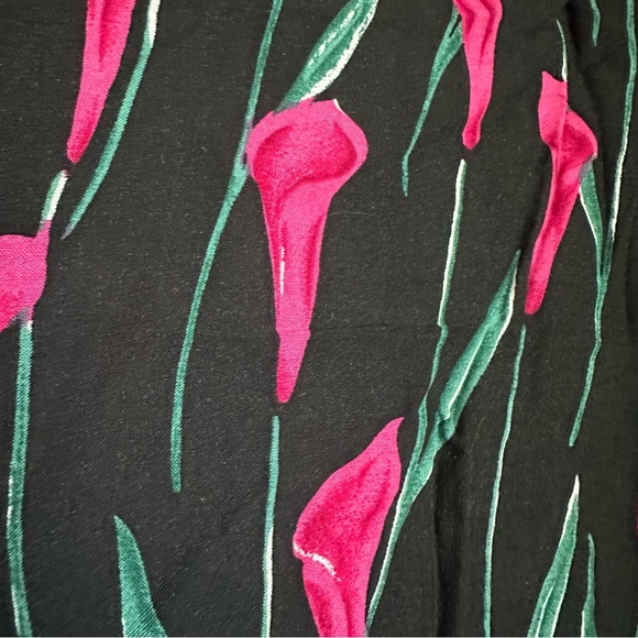 Tulip Print dress Sz 14 petite 90s vtg - Picture 7 of 10